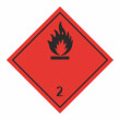 Знак перевозки опасных грузов «Класс 2.1. Легковоспламеняющиеся газы» (С/О металл, 250х250 мм)